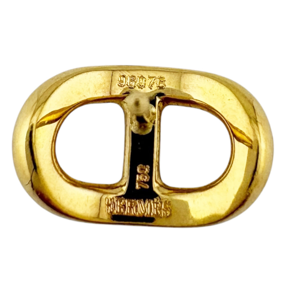 Hermes Chaine d'Ancre Earrings, 18K Yellow Gold, Women's — Like New