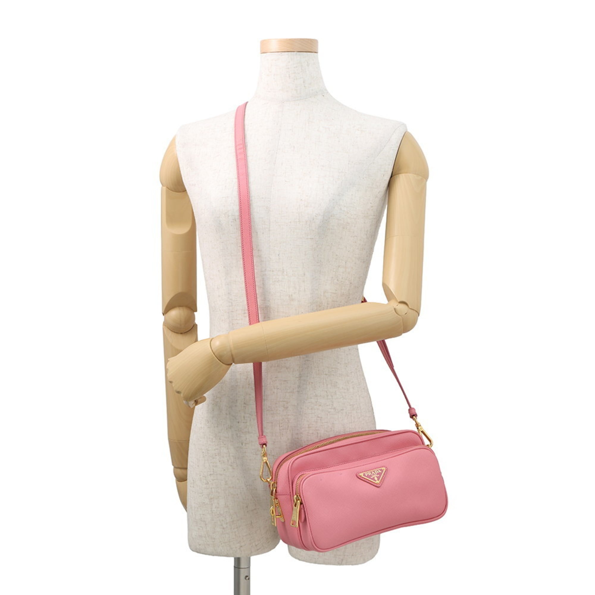 Prada Triangle Shoulder Bag in Saffiano Leather BT1010 PRADA