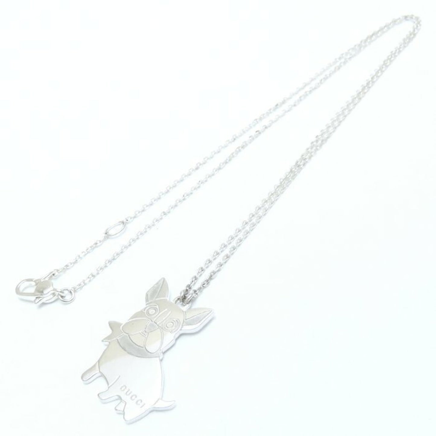 GUCCI French Bulldog Necklace in 925 Sterling Silver for Women, 294636
