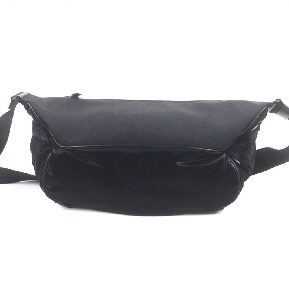 SAINT LAURENT 758258 Nylon Embroidered Body Bag, Black, with Dust Made in Italy, Men's — Like New