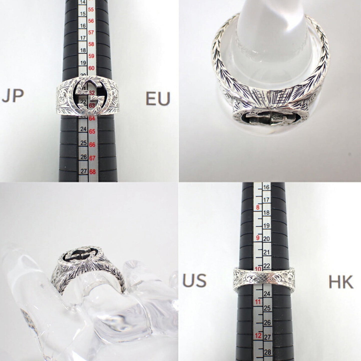 GUCCI 925 Interlocking Ring, size 22