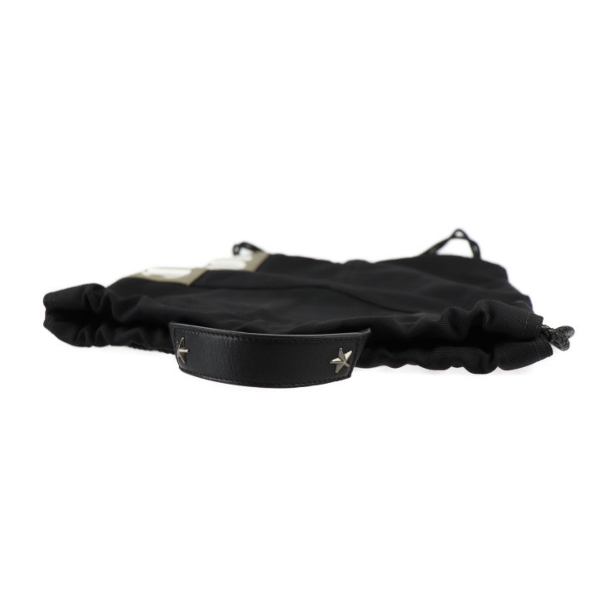 JIMMY CHOO MARLON Backpack/Daypack - Nylon canvas x leather black backpack tote bag R2405093007018 — Like New