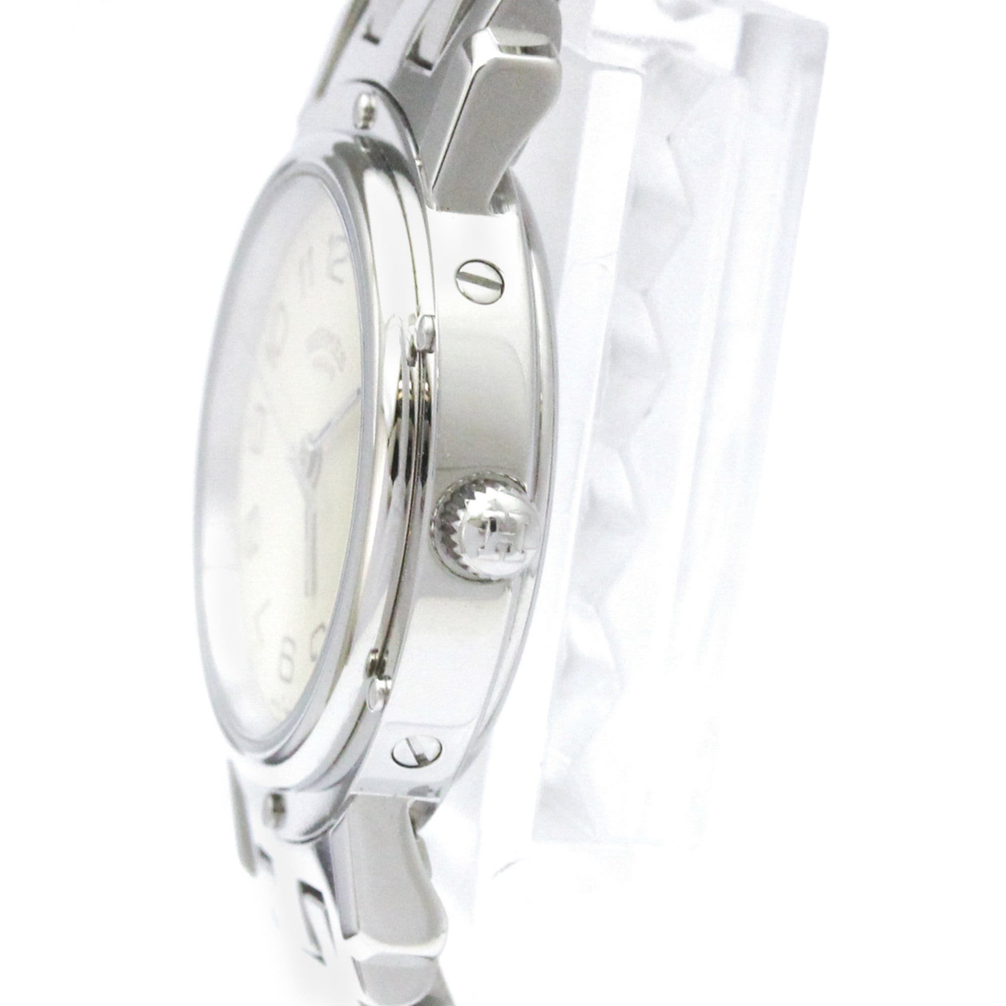 HERMES Clipper Stainless Steel Quartz Ladies Watch CL4.210 Polished — Very Good