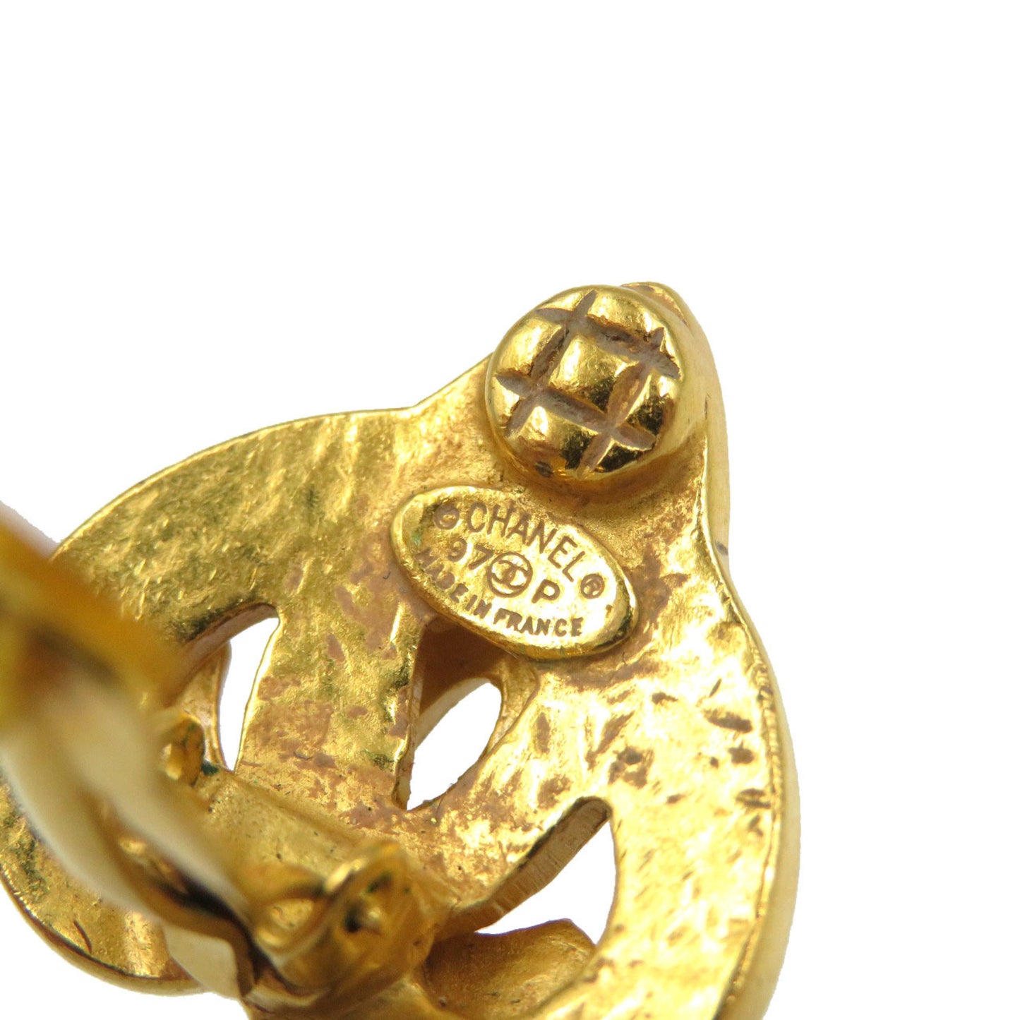 Chanel Coco Mark 97P Metal Gold Earrings 0207CHANEL