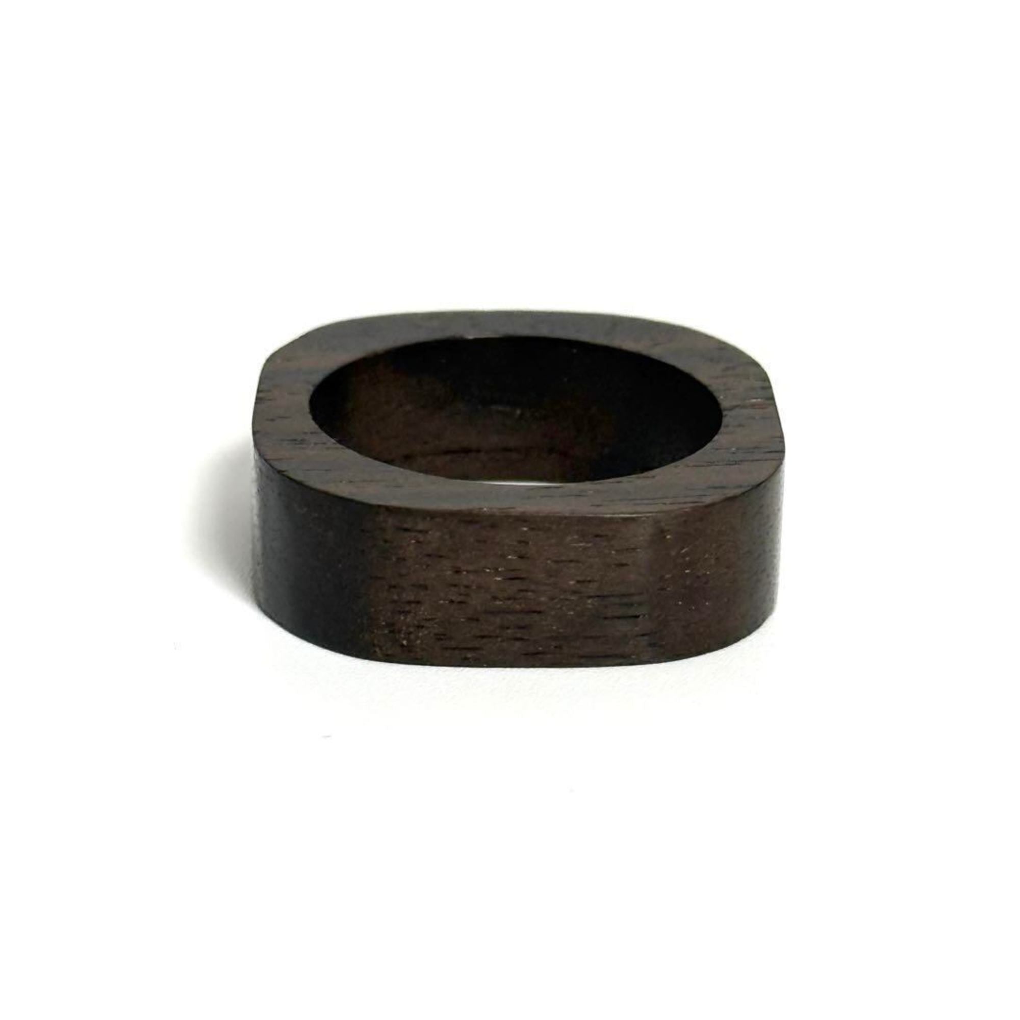 Louis Vuitton Men's Wood and Metal Square Ring — Like New