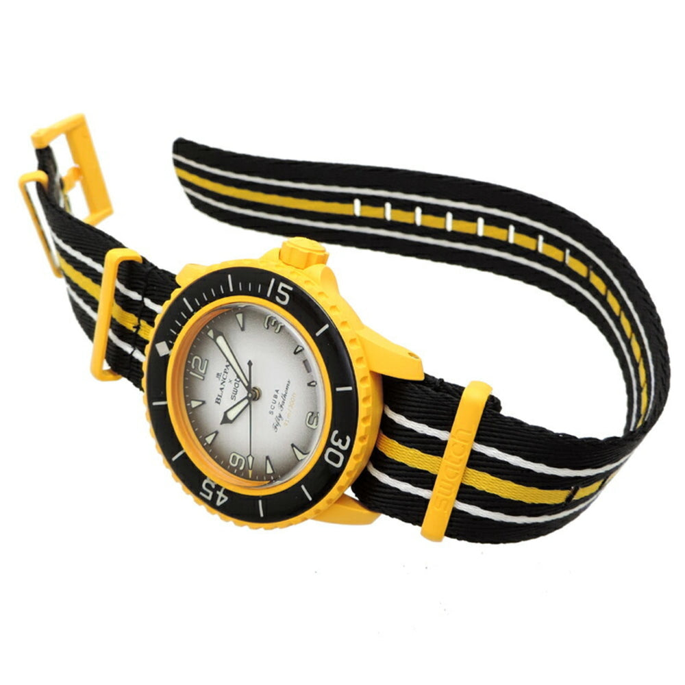 Swatch x Blancpain Fifty Fathoms Pacific Ocean Men's Watch SO35P100 — Very Good