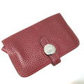 HERMES Dogon Coin Purse Wallet/Coin Case Togo Women's Red Rouge H