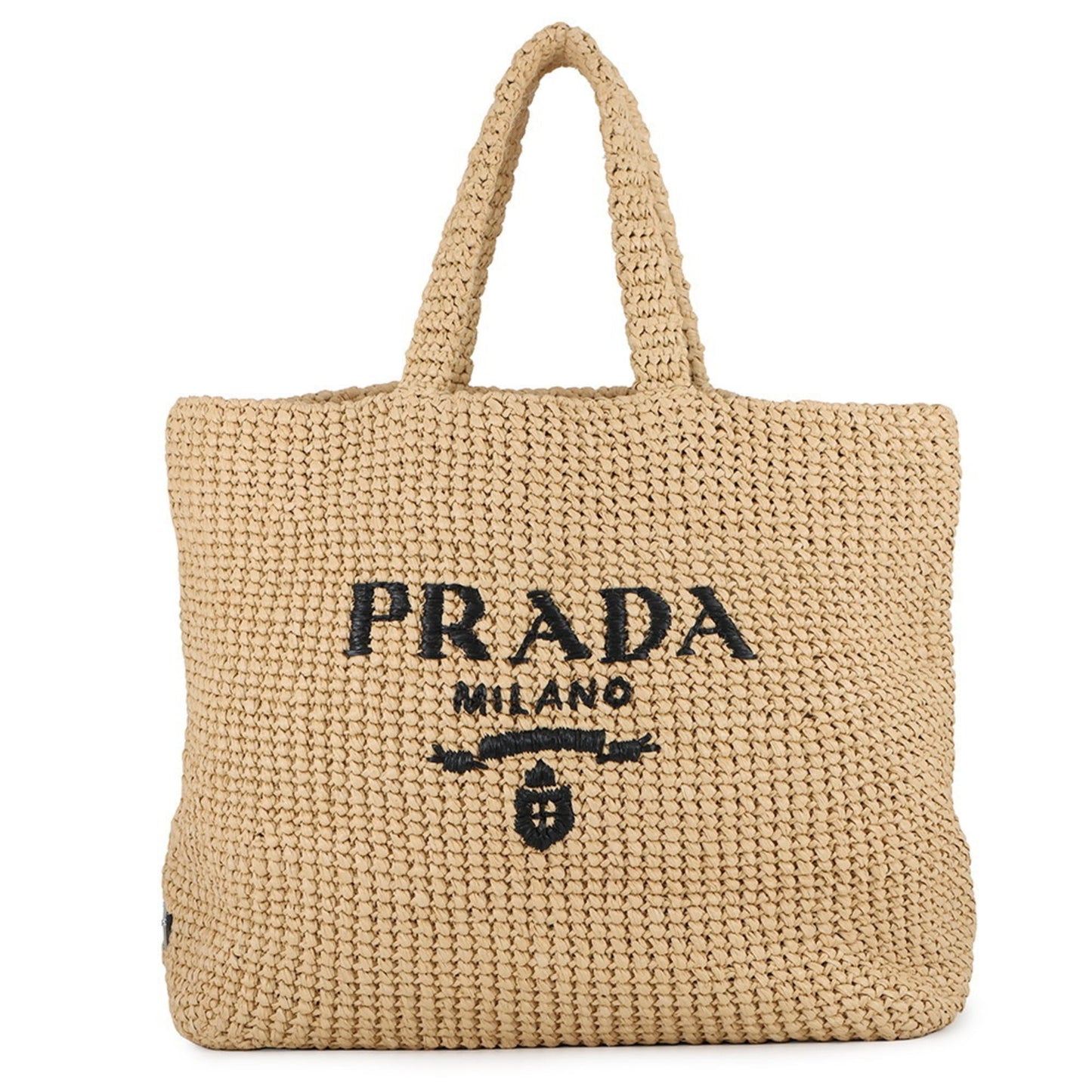 Prada Crochet Raffia Tote Bag 1BG392 PRADA