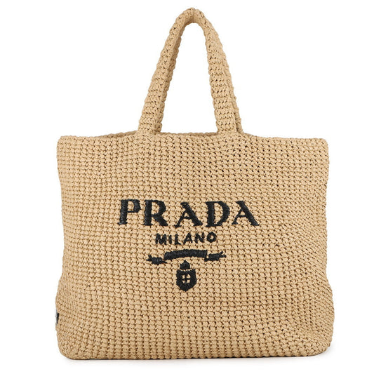 Prada Crochet Raffia Tote Bag 1BG392 PRADA