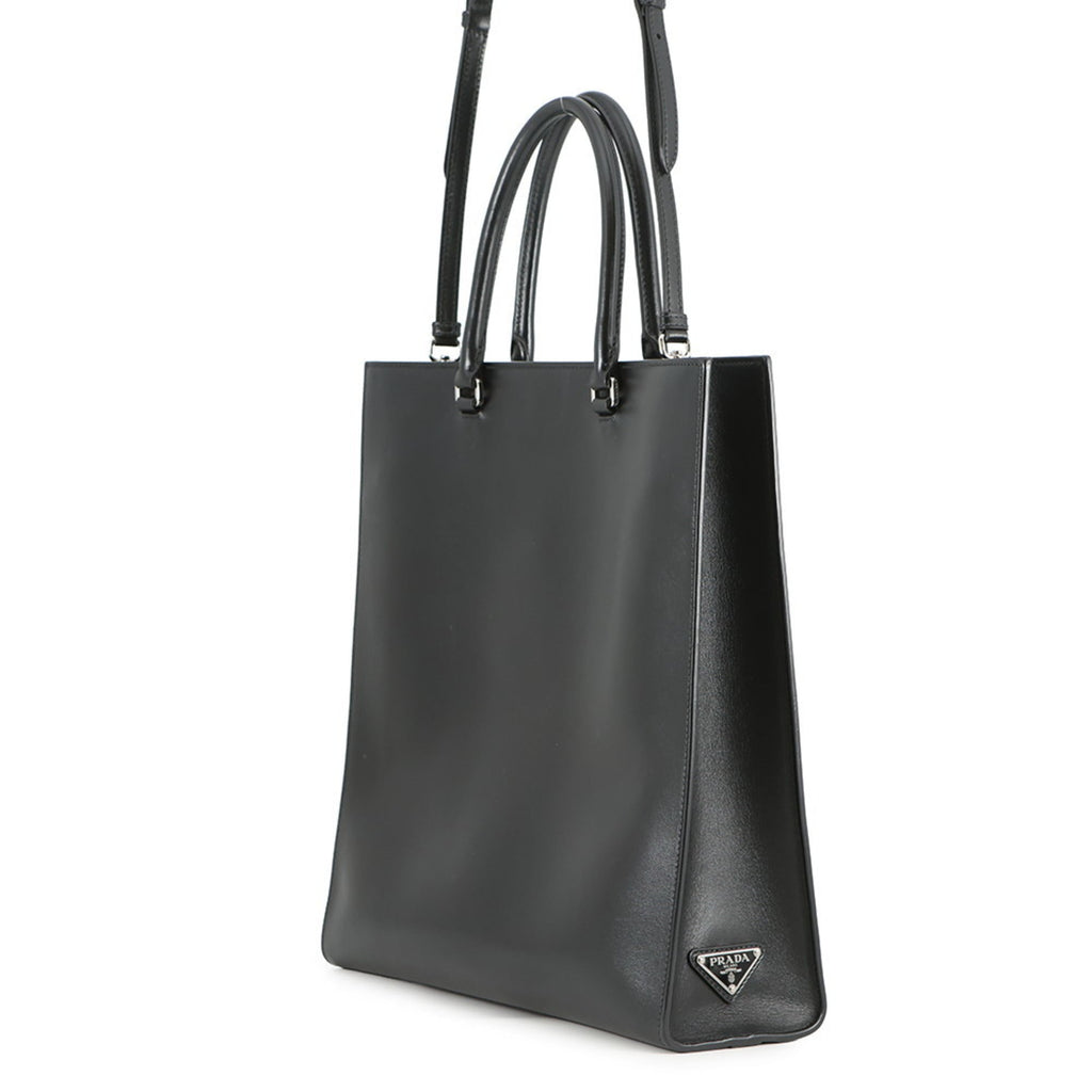 Prada Triangle Tote Bag 1BA332 PRADA 2-way Black
