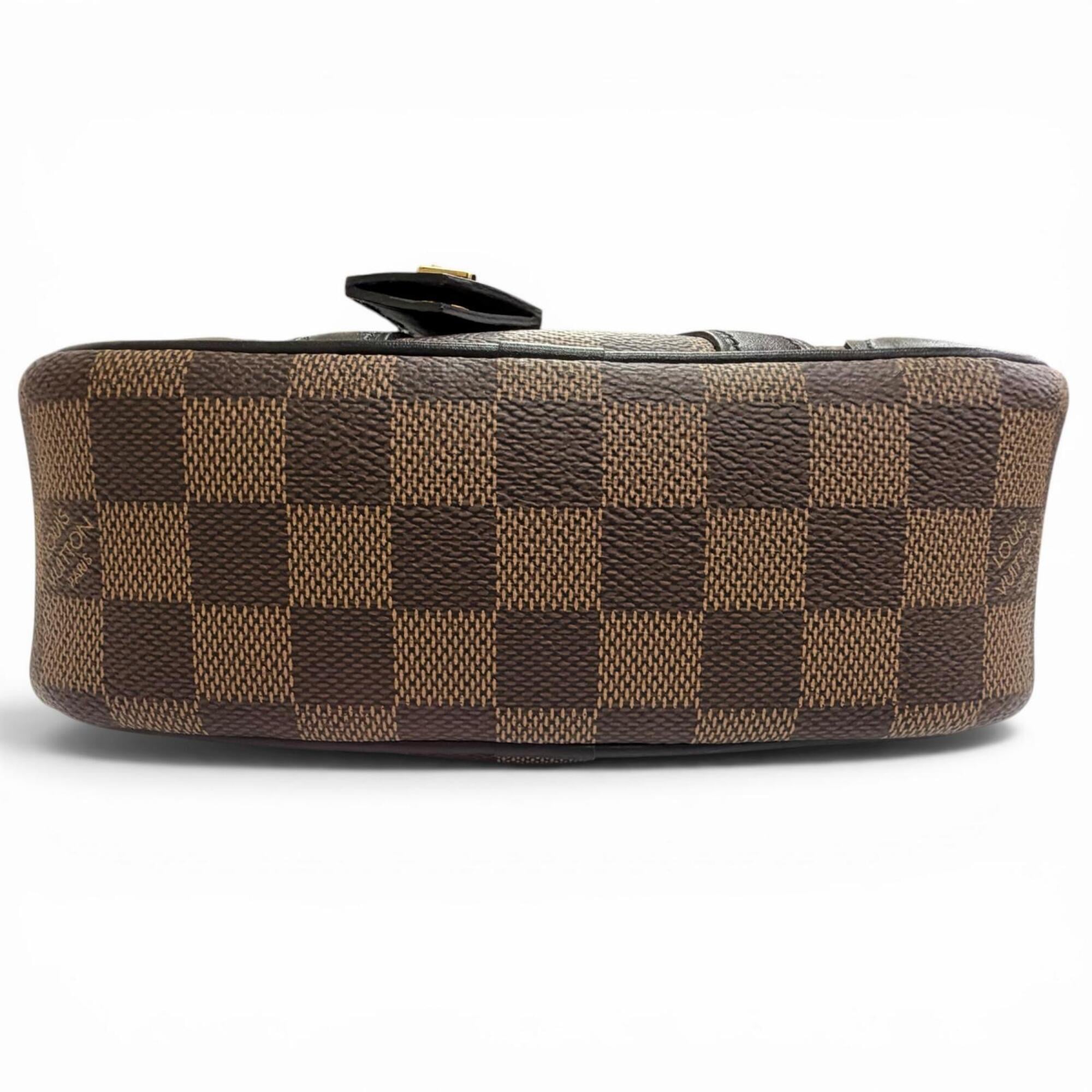 LOUIS VUITTON N50063 Damier Valisette Souple BB Canvas Shoulder Bag, Brown, Made in France, Women's, with Dust Bag — Like New