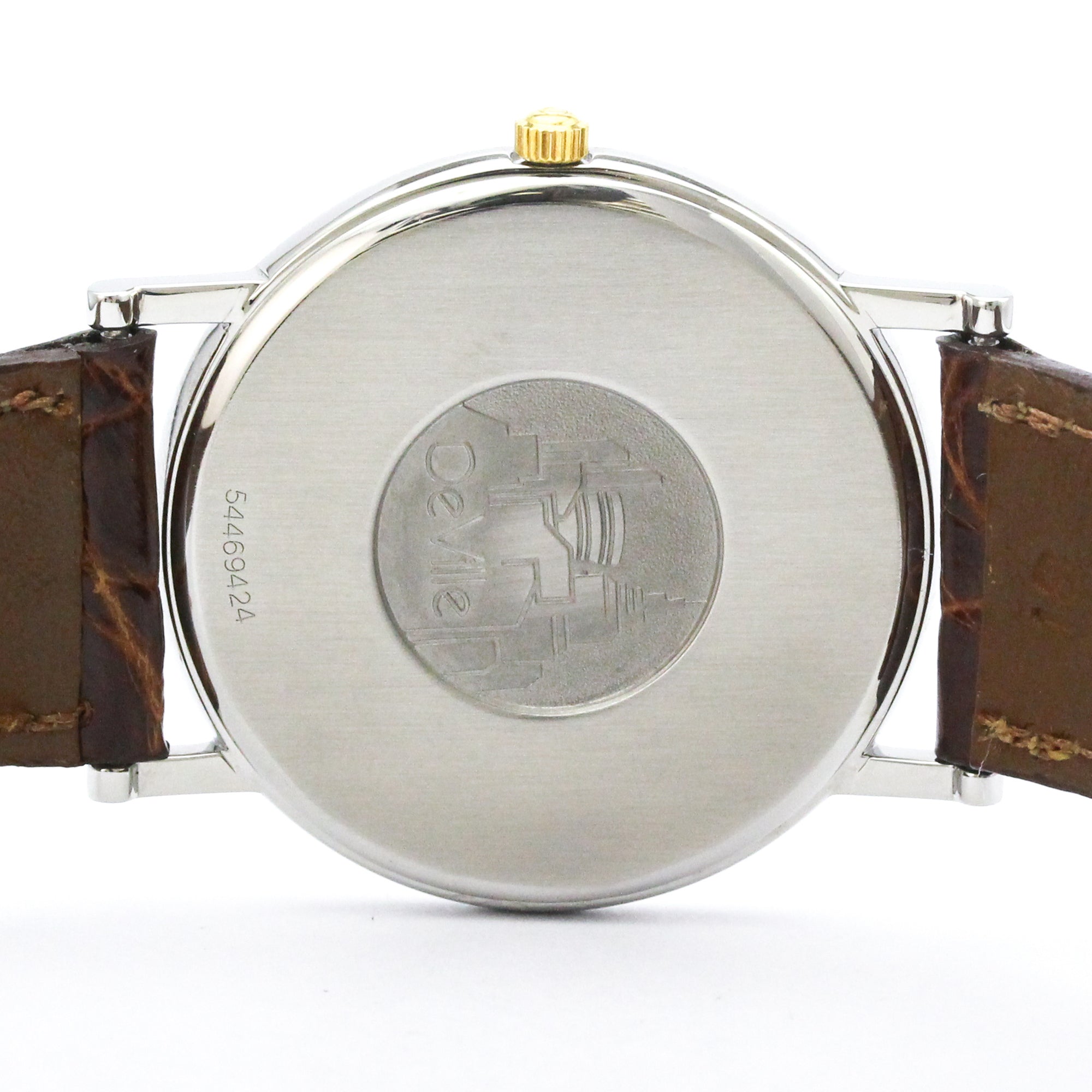 OMEGA De Ville Prestige Quartz Gold Plated Mens Watch 7400.11 Polished — Very Good