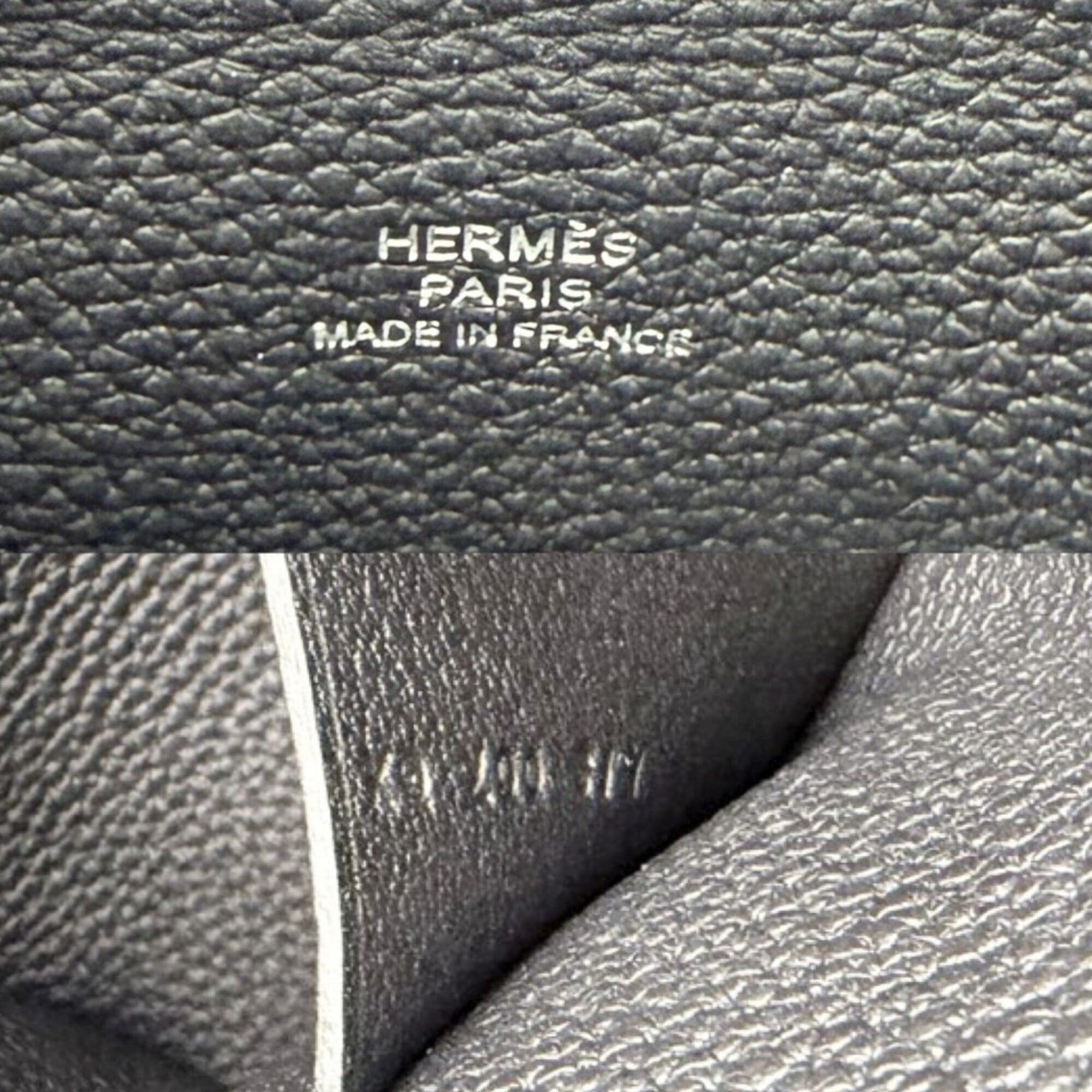 Hermes shoulder bag for men and women, Videpoche body bag, HERMES K stamp, leather, black, silver hardware, 2025 model — Like New