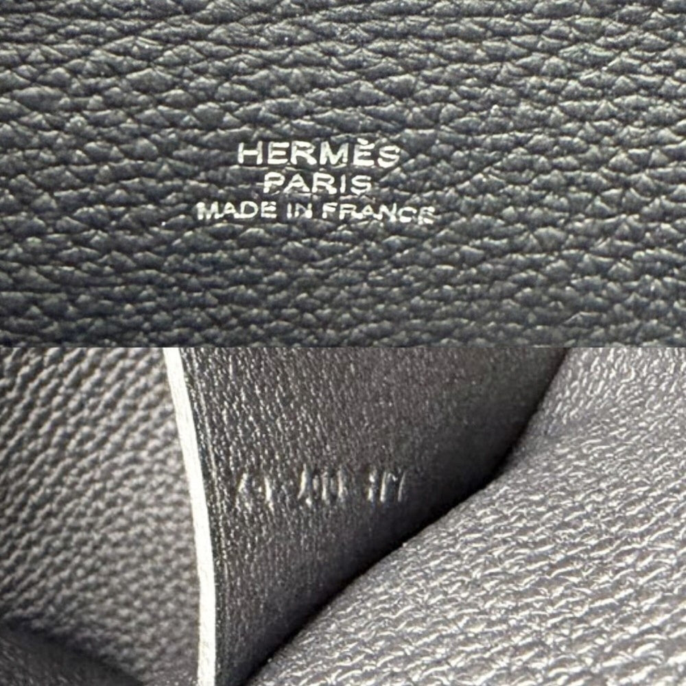 Hermes shoulder bag for men and women, Videpoche body bag, HERMES K stamp, leather, black, silver hardware, 2025 model — Like New
