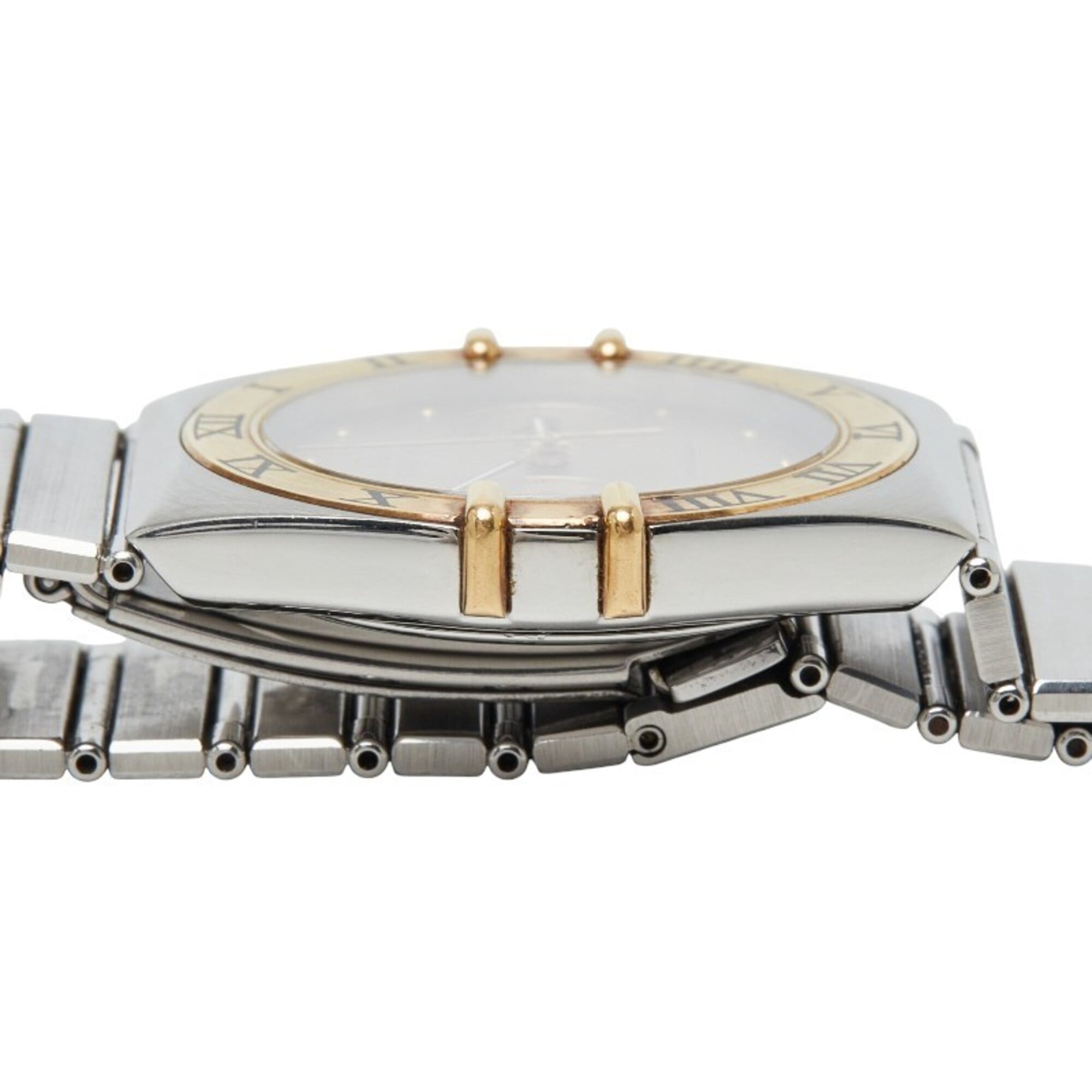 Omega Constellation Day-Date Watch 396.1070 Quartz Gold Dial Stainless Steel Solid Men's OMEGA — Good