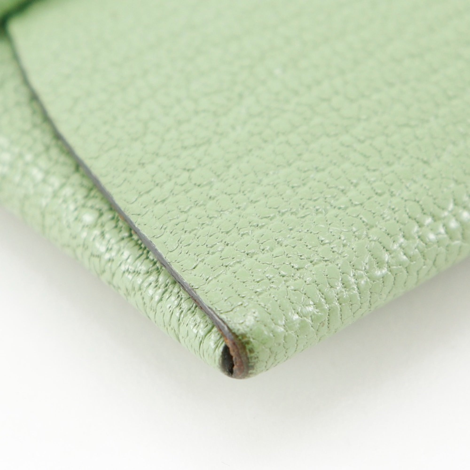 Hermes Bastia Coin Case Chevre Made in France 2023 Green B Snap Button Women's