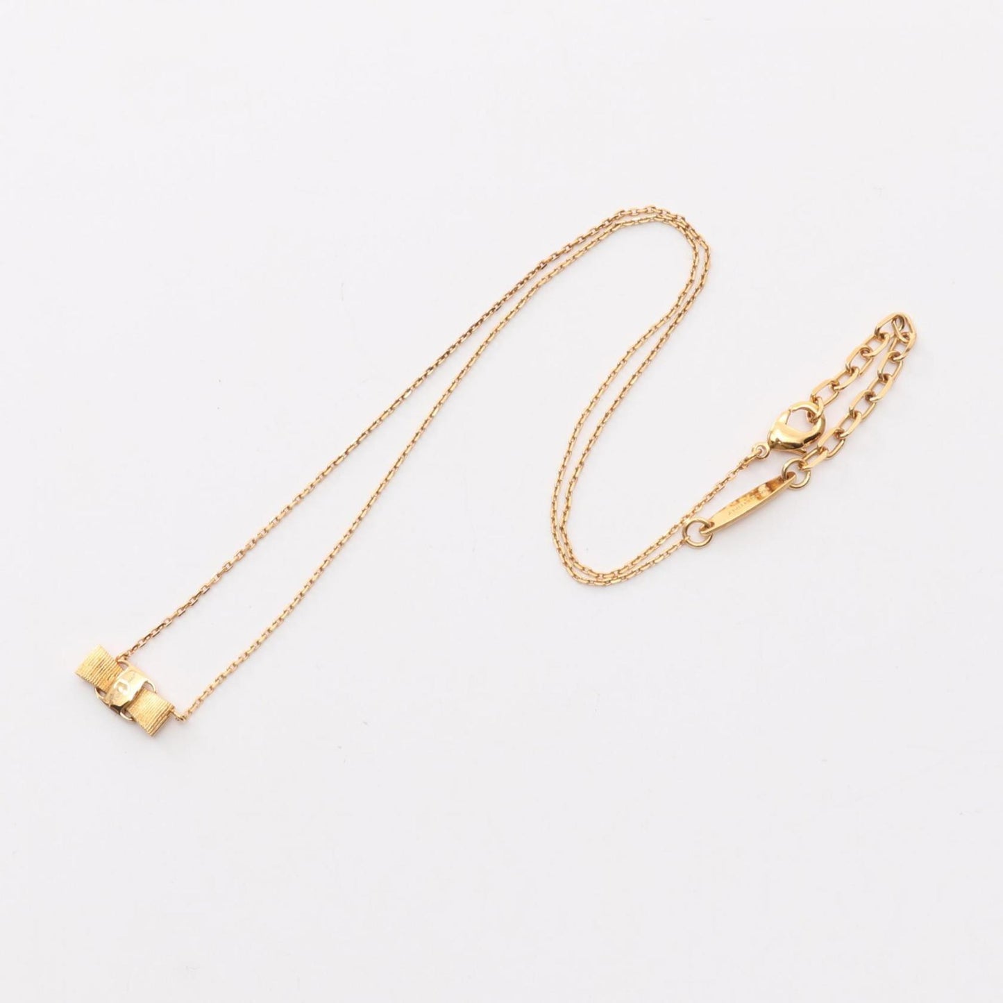 Salvatore Ferragamo Vara Ribbon Necklace GP (Gold Plated) Women's Gold