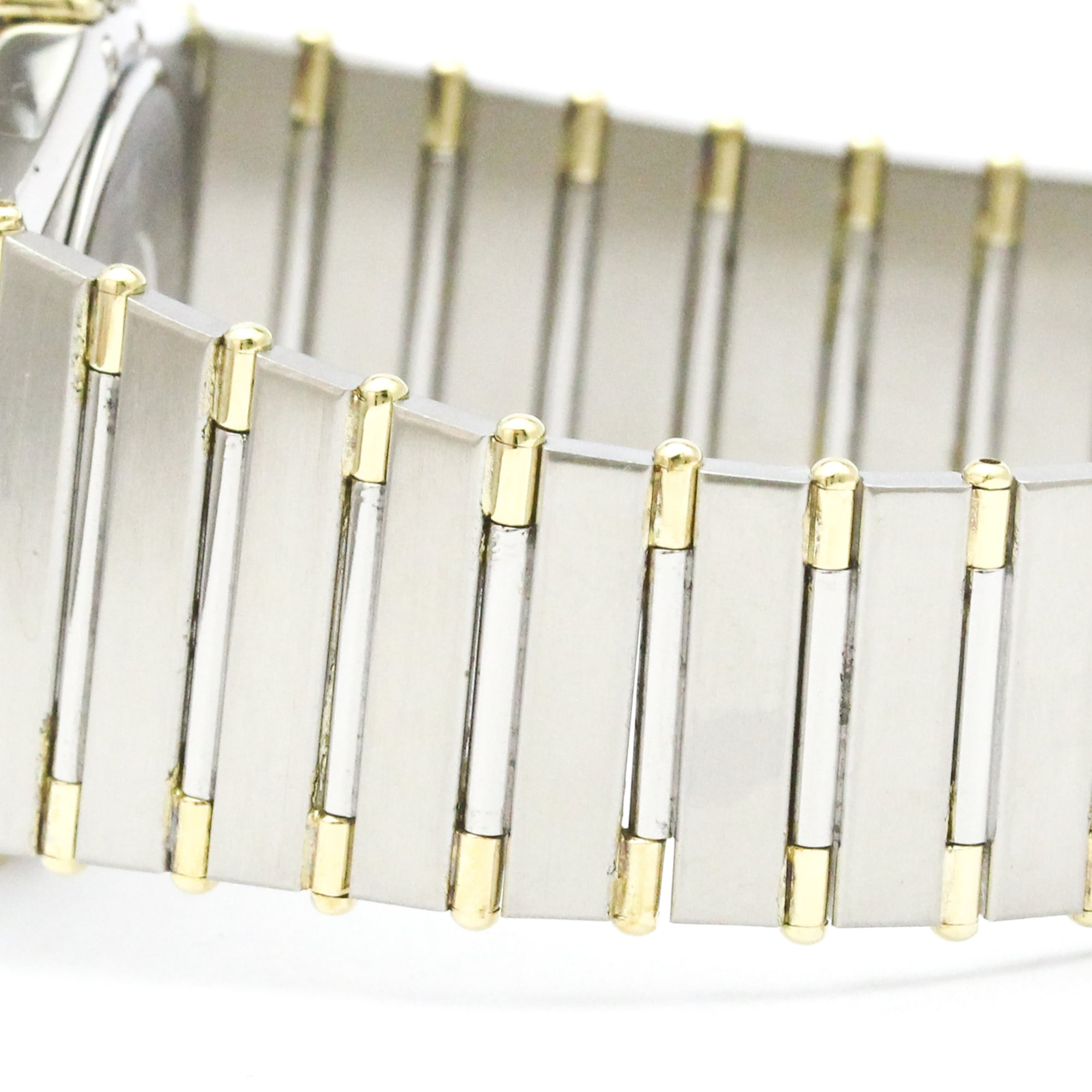 OMEGA Constellation 18K Gold Steel Quartz Mens Watch 398.0866 Polished — Very Good