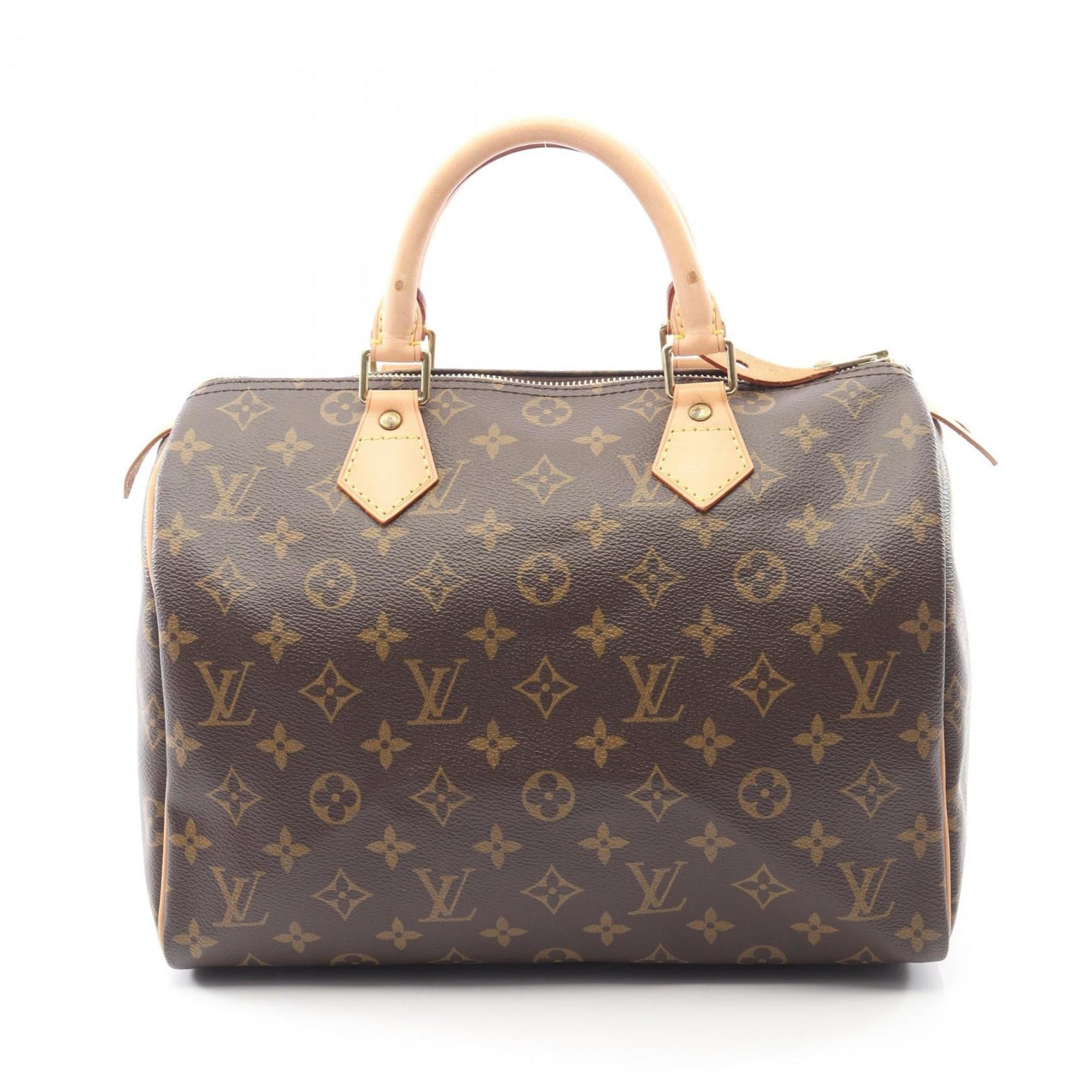 Louis Vuitton Speedy 30 Handbag, Coated Canvas and Leather, Monogram, Women's, Brown, M41526