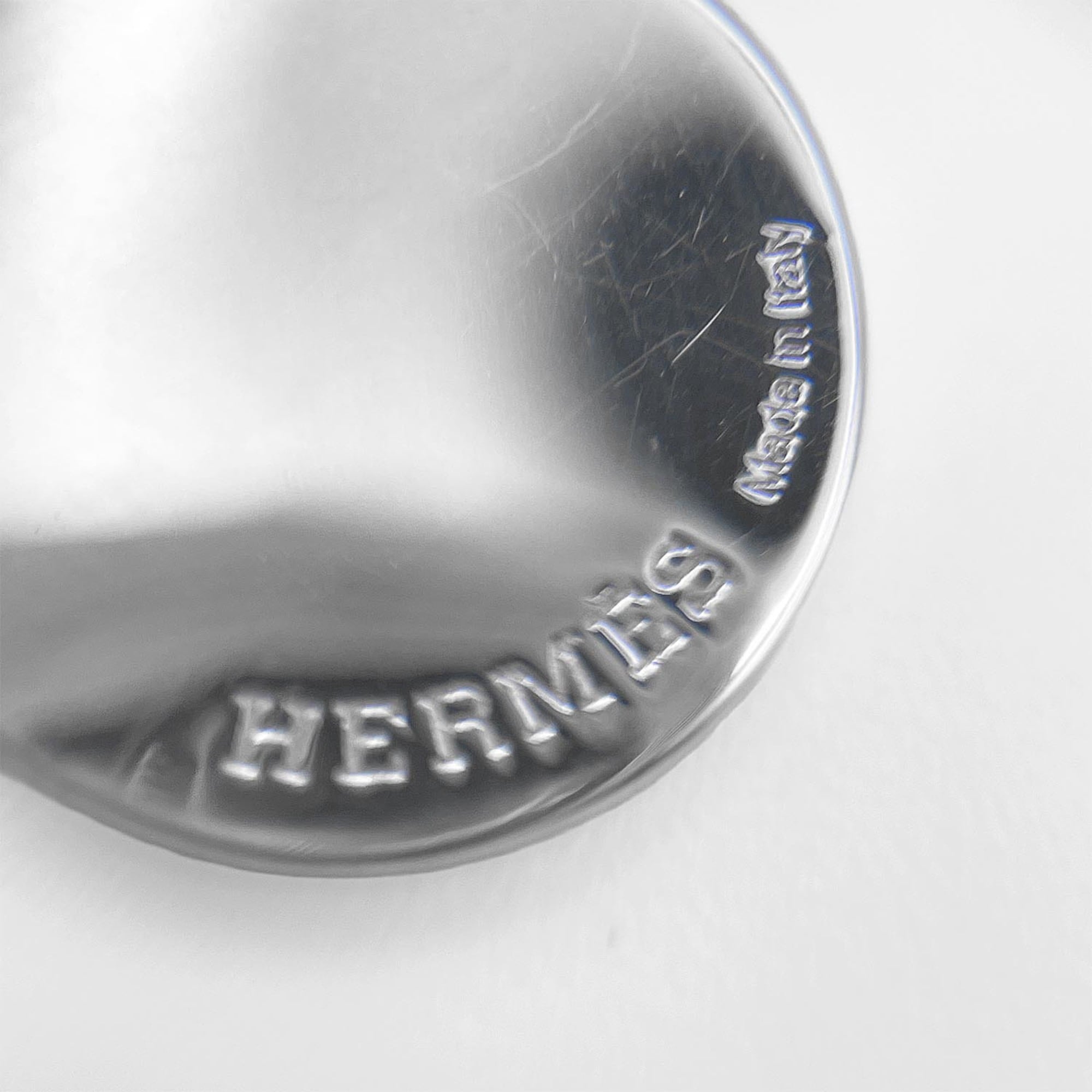HERMES Amulette Sellier Clou de Selle Necklace Pendant Toggle SV925 Men's Women's — Like New