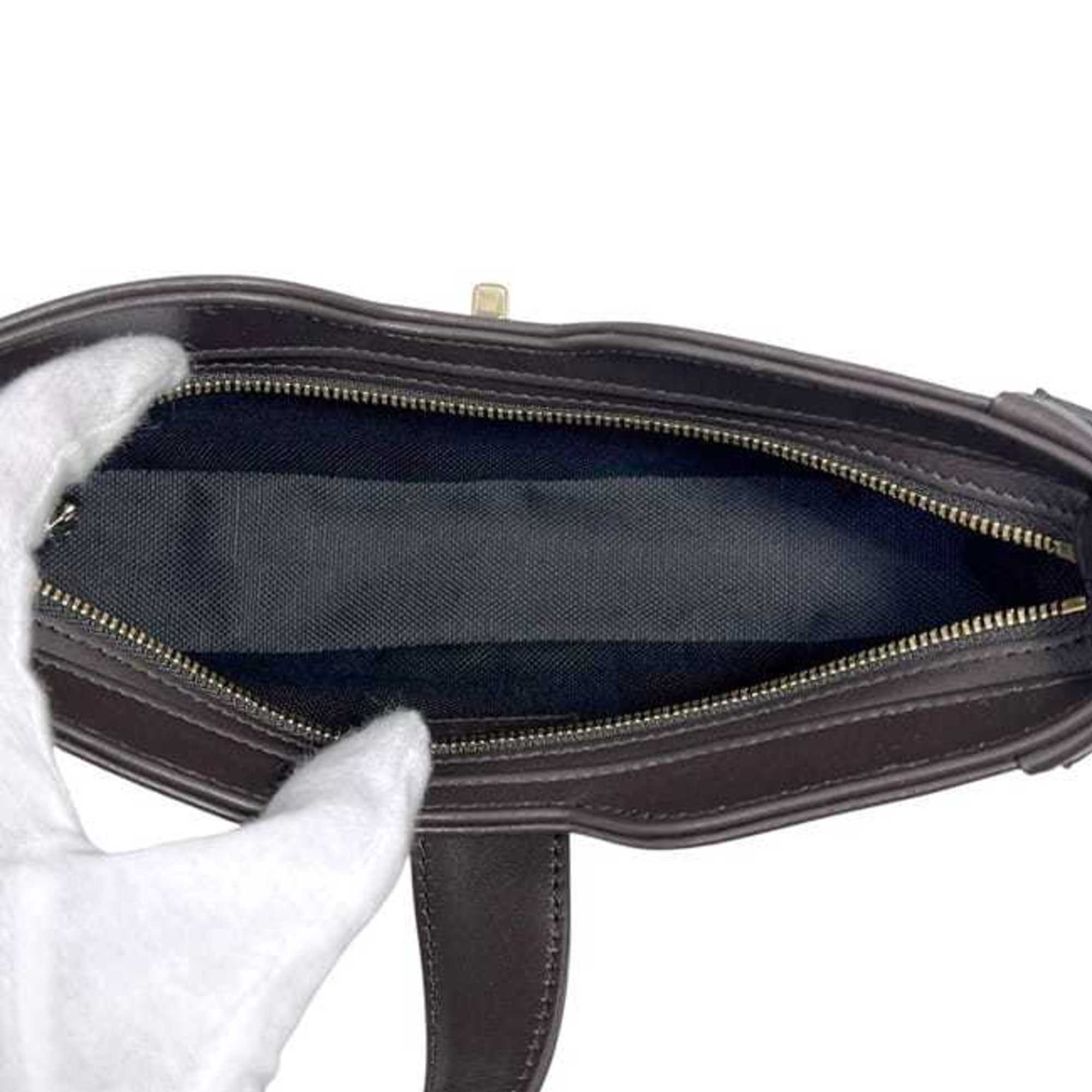 Gucci Moonside Shoulder Bag f-24565 Beige Brown GG Canvas Sherry 786015 Unused Leather 525040 GUCCI Women's — Like New