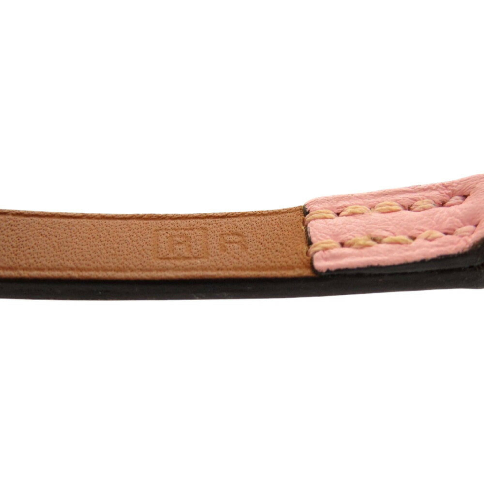 Hermes Micro Kelly Swift Leather Rose Sakura R Stamped Bracelet 1044 HERMES — Like New