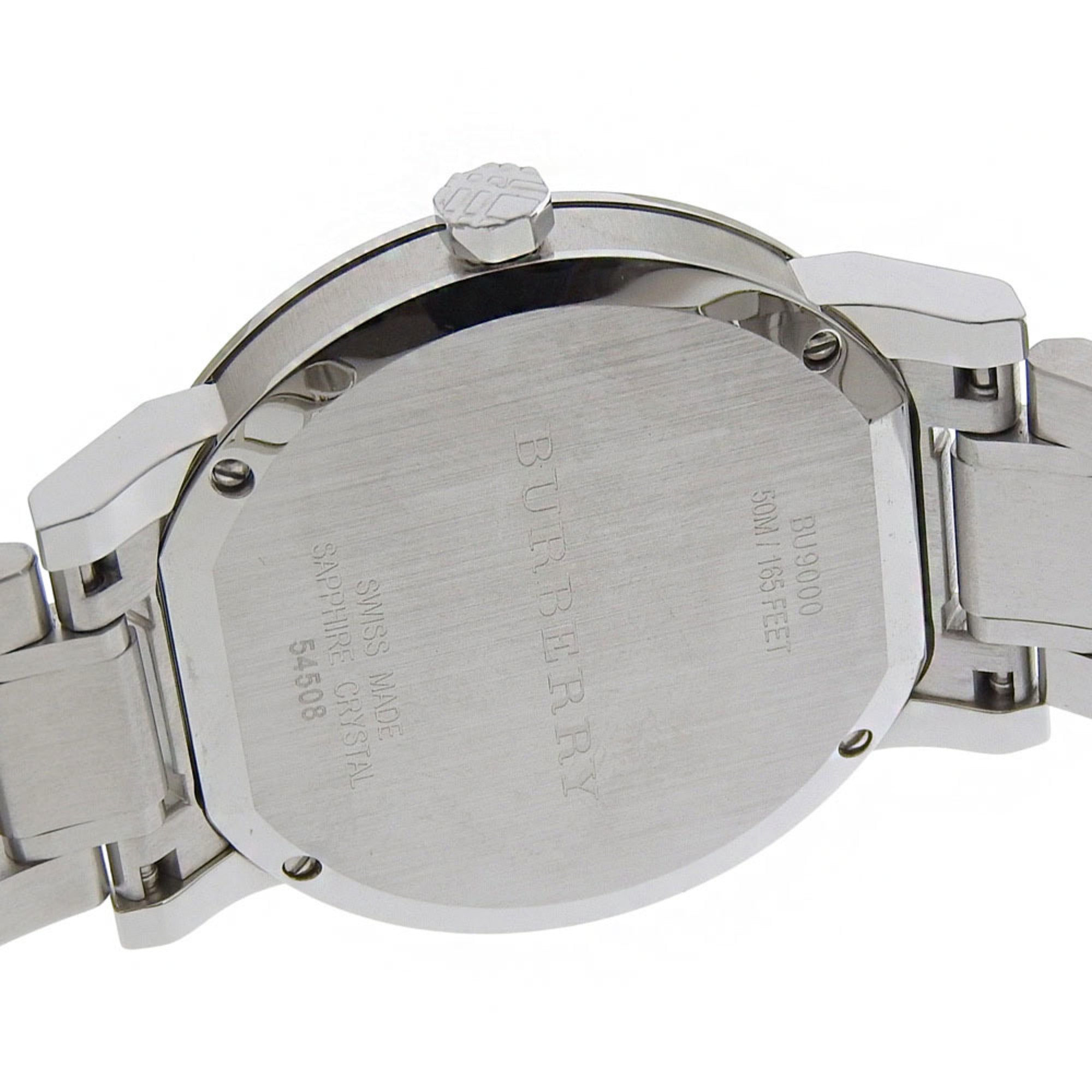 Burberry BU9000 Stainless Steel Watch, Silver, Quartz, Analog Display, Silver Dial, Women's — Very Good