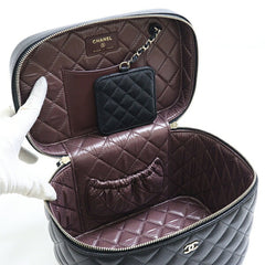 CHANEL Timeless Classic Vanity Bag Caviar Skin AP2573 Black Matelasse Unused F-04622 — New - Store Return