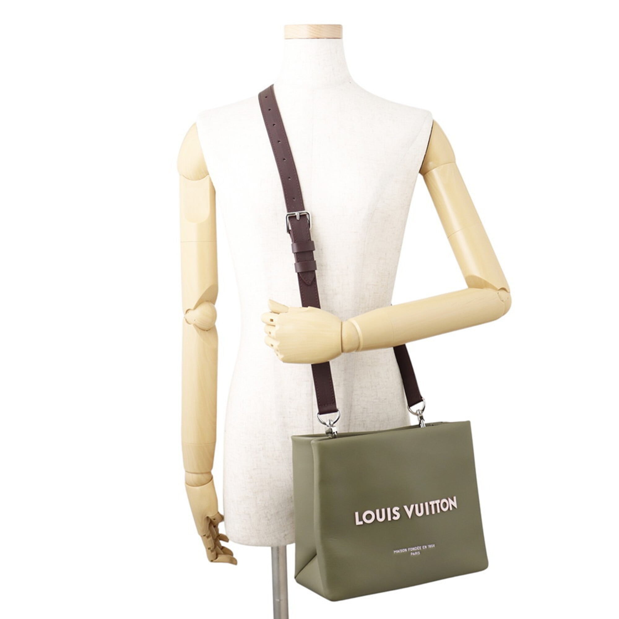 Louis Vuitton Tote Bag, Cowhide Leather Shopper Mini M15238, LOUIS VUITTON 2-way Shoulder Monogram, Handbag — Like New