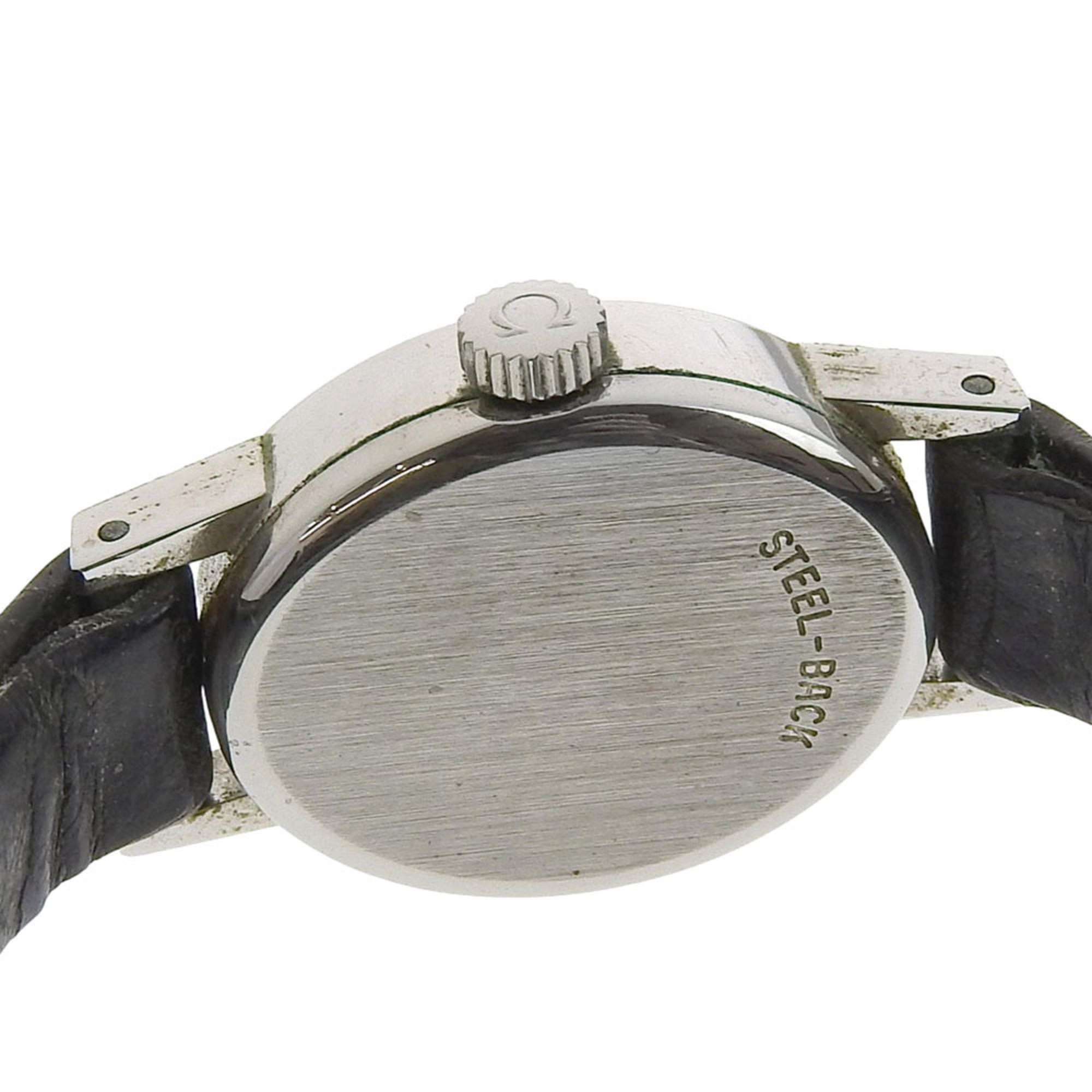 OMEGA Geneva Women's Watch, Caliber 485, Stainless Steel, Manual Winding, Analog Display, Silver Dial — Good