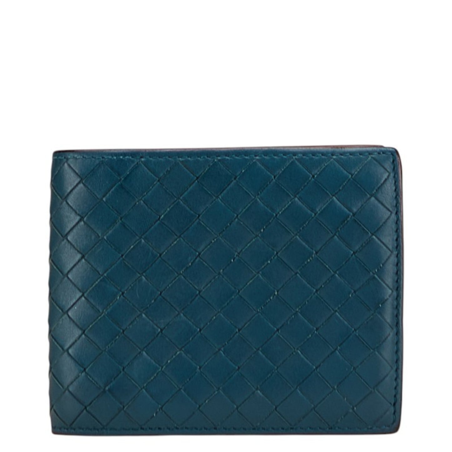 Bottega Veneta Intrecciato Bi-fold Wallet in Blue, Green, and Red Leather for Women