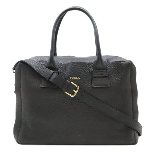 FURLA Capriccio handbag, tote bag, shoulder leather, dark grey