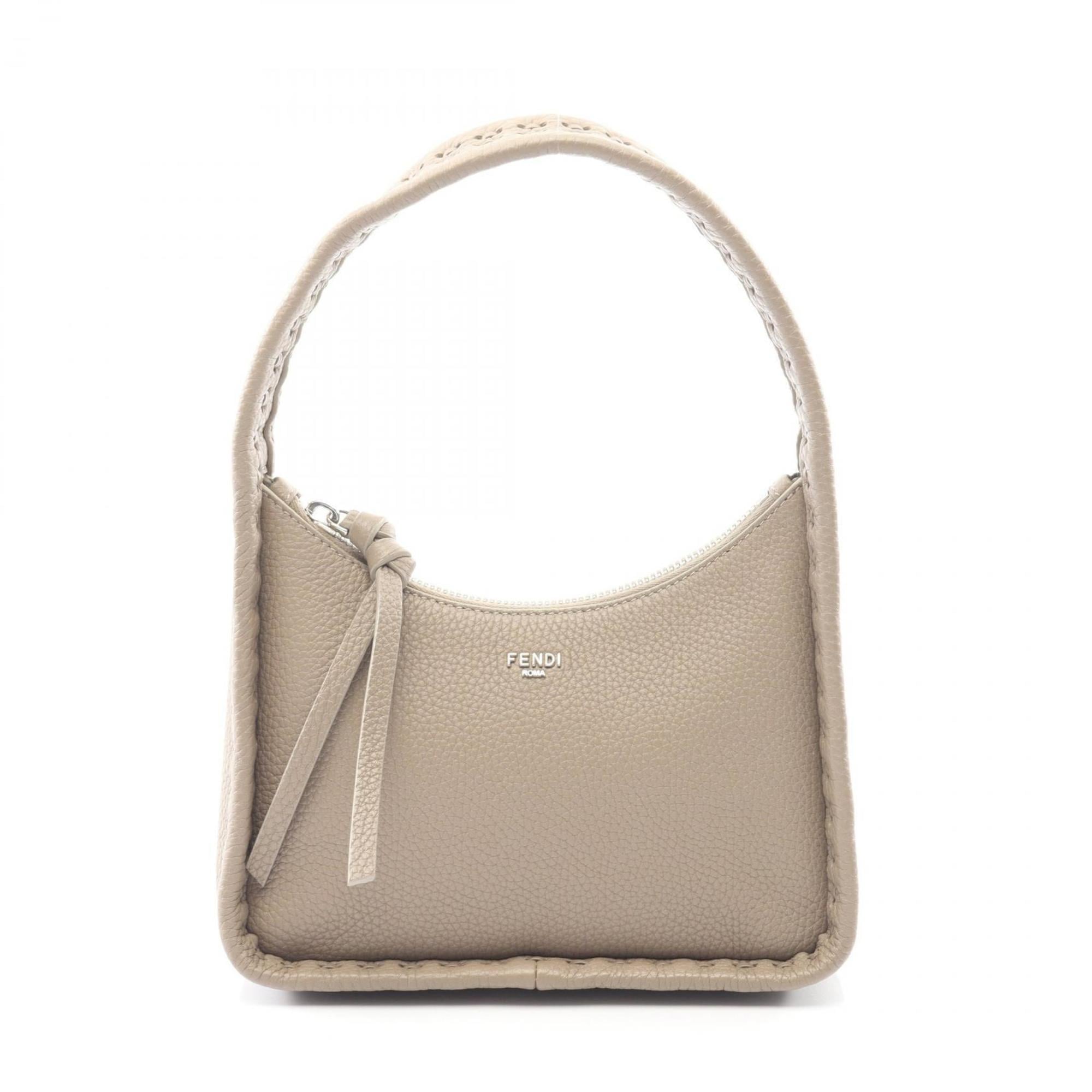 Fendi Small Fendessence Selleria Handbag, Leather, Women's, Beige