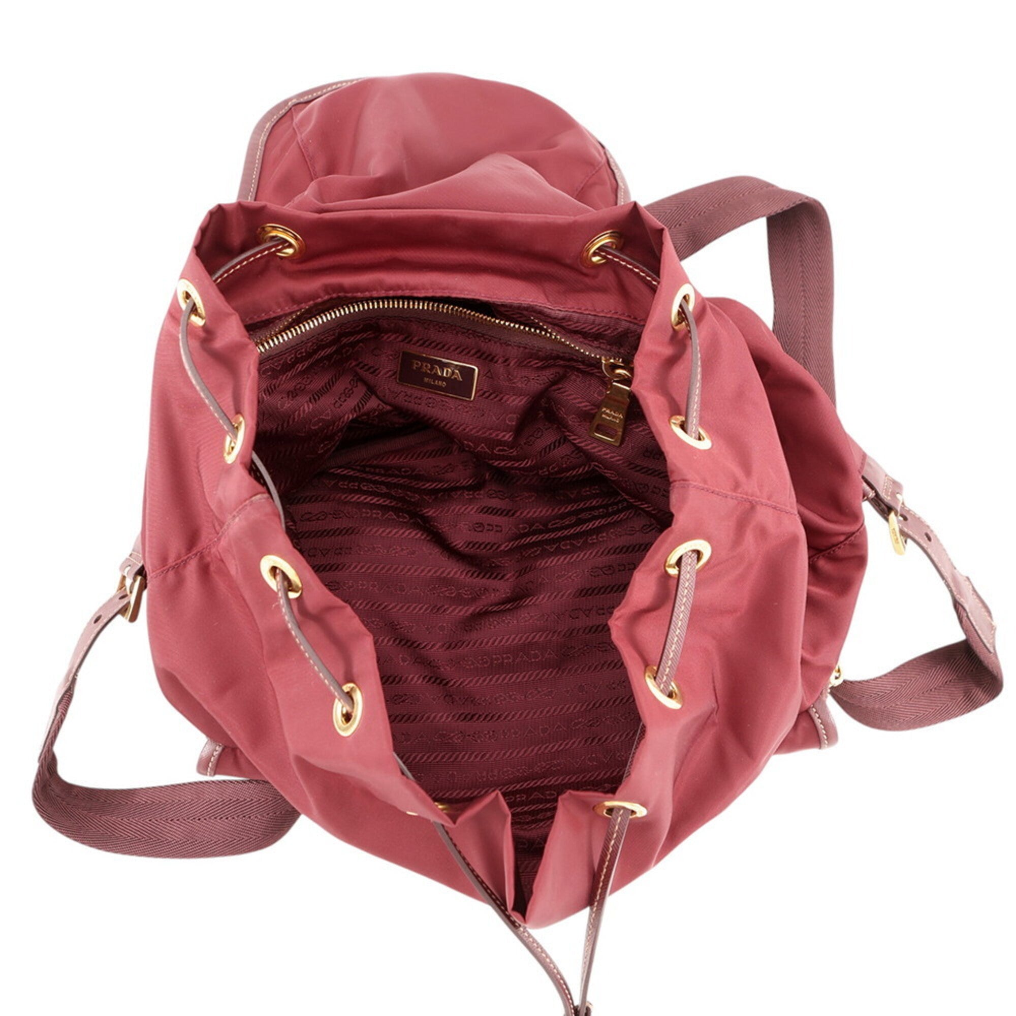 Prada Triangle Backpack, Nylon & Saffiano Leather, BZ0030, PRADA Handbag — Like New