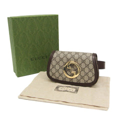 Gucci Blondie Belt Bag 703807 Women's GG Supreme,Leather Fanny Pack,Sling Bag Brown,Light Beige — Like New