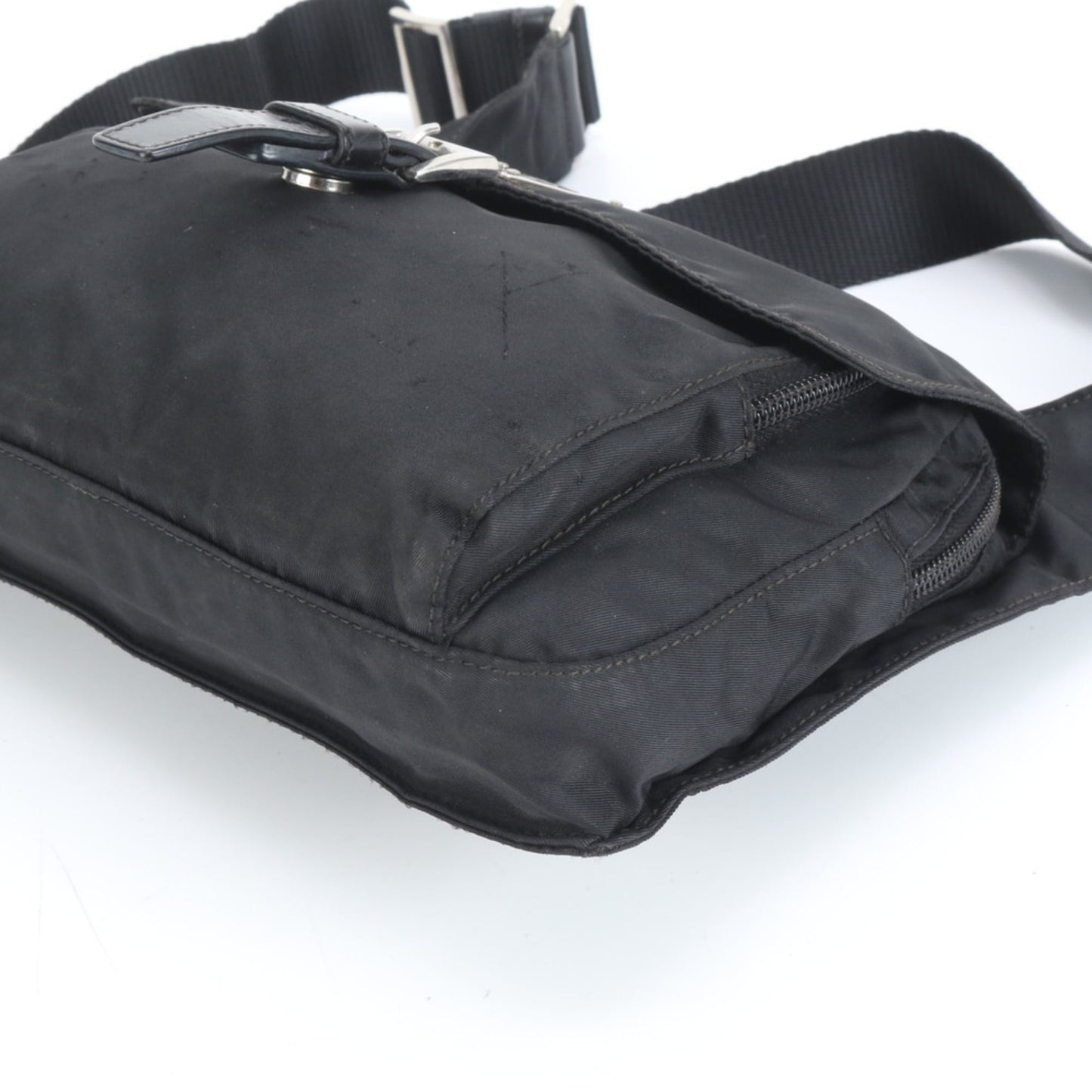 Prada Tessuto Nylon Triangle Logo Leather Shoulder Messenger Bag for Men