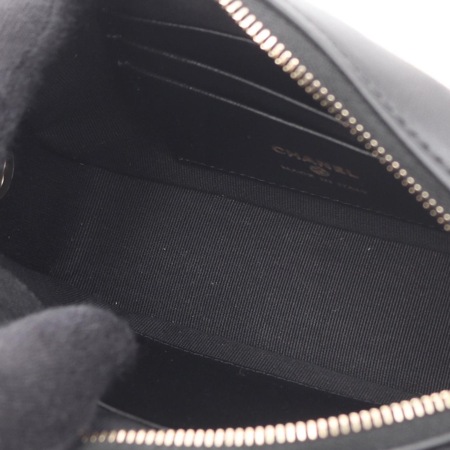 CHANEL Matelasse Shoulder Bag, Lambskin Leather, Women's, Black and White, AP4516