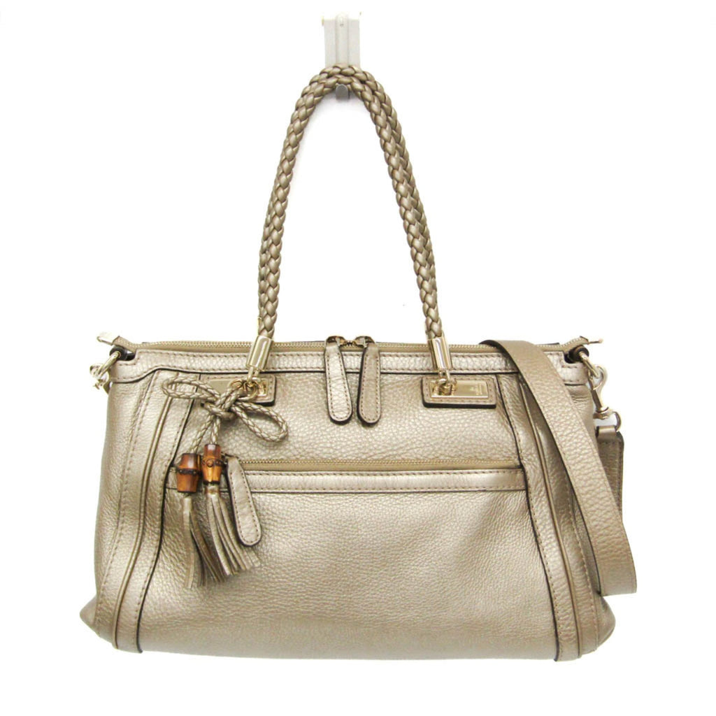 Gucci Bella 282300 Women's Leather Handbag,Shoulder Bag Gold