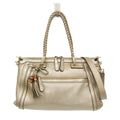 Gucci Bella 282300 Women's Leather Handbag,Shoulder Bag Gold