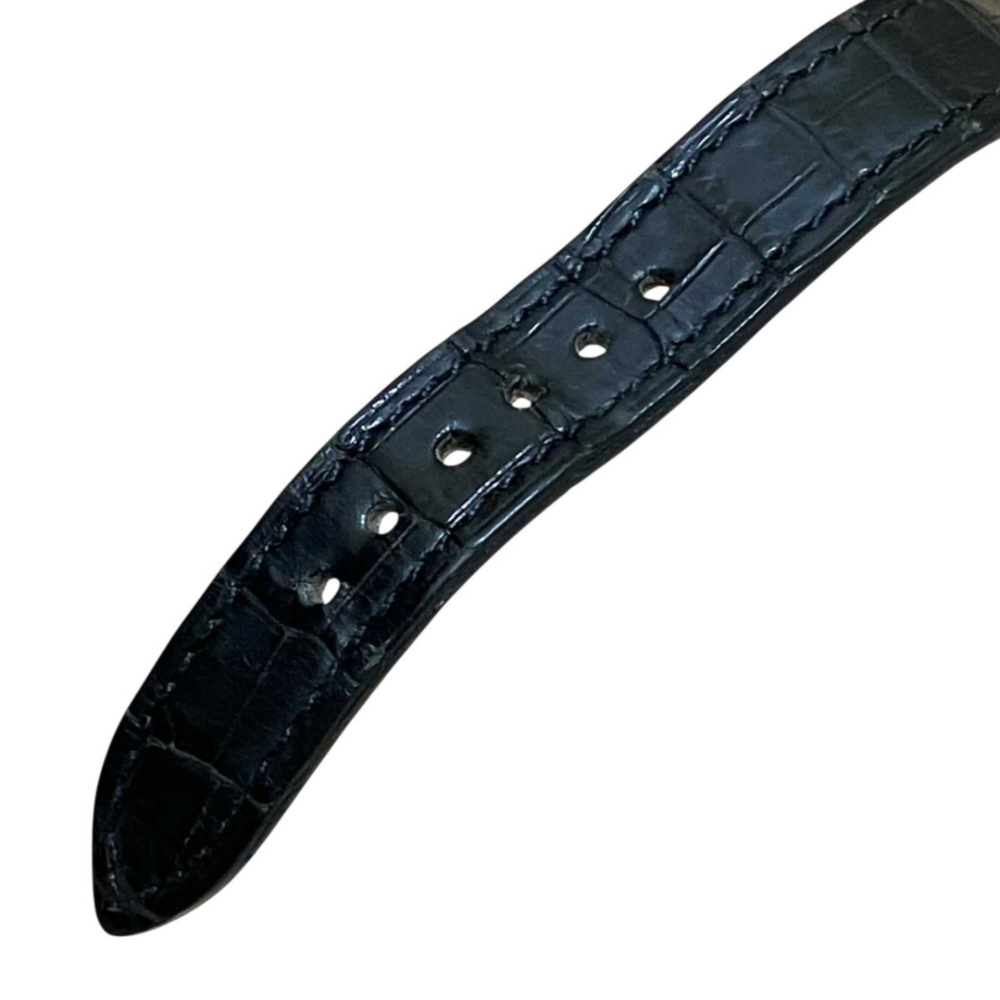 Hermes HERMES Dandem Diamond-Set Bezel Watch, Total Weight 20.8g, Stainless Steel, Genuine Leather Strap, Quartz Movement, Black Dial, TA1.230 — Good