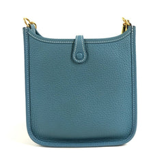 HERMES Evelyn TPM 16 Crossbody Pochette/Shoulder Bag in Taurillon Clemence Leather, New Blue Sheen for Men and Women — Like New