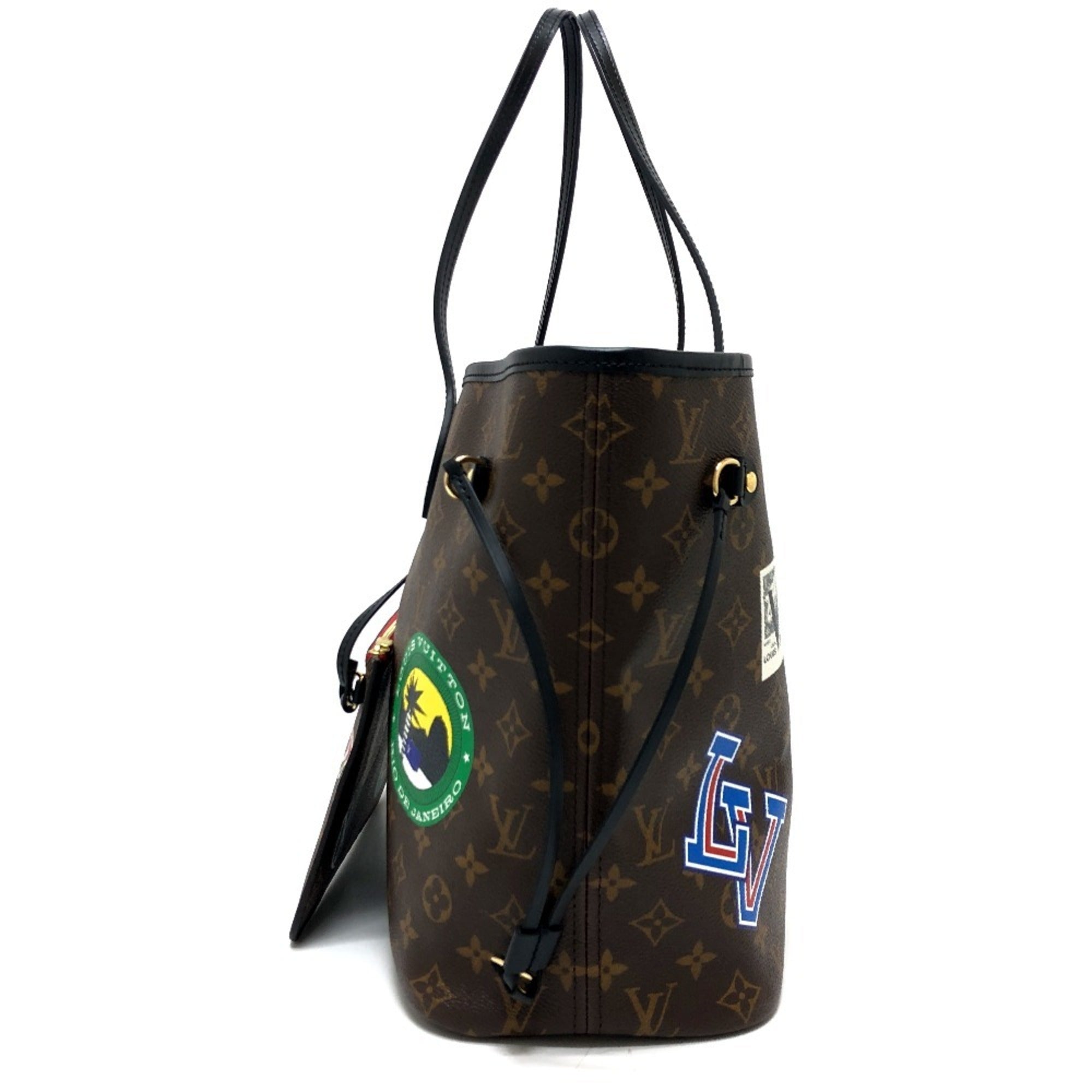 LOUIS VUITTON Louis Vuitton M42844 World Tour Neverfull MM Tote Bag Handbag Monogram Macassar Canvas Women's Brown Similar — Like New