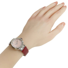 Bvlgari Lucea Stainless Steel Watch LU33C2SLD/11 Automatic Women's BVLGARI Pink Shell with 11 Diamonds, Overhauled — Good