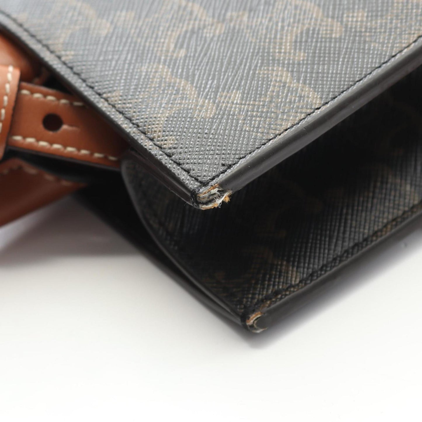 Celine Small Vertical Cabas Triomphe Tote Bag, Coated Canvas and Leather, Women's, Black Brown, 191542