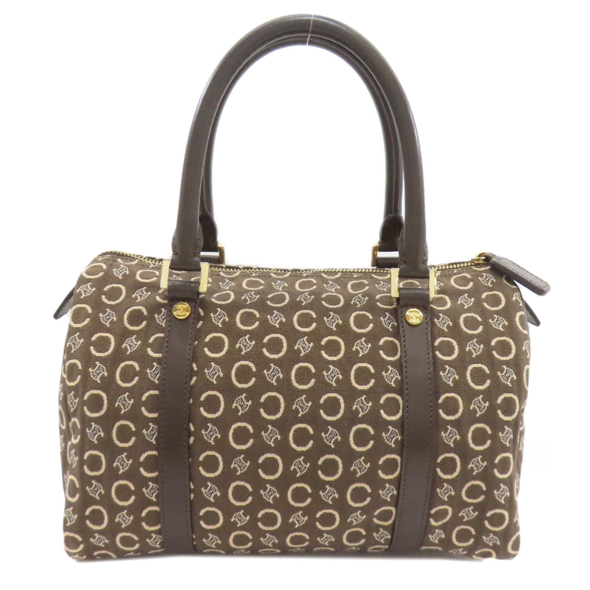 Celine Mini Boston Bag, C Macadam Canvas, Women's, CELINE