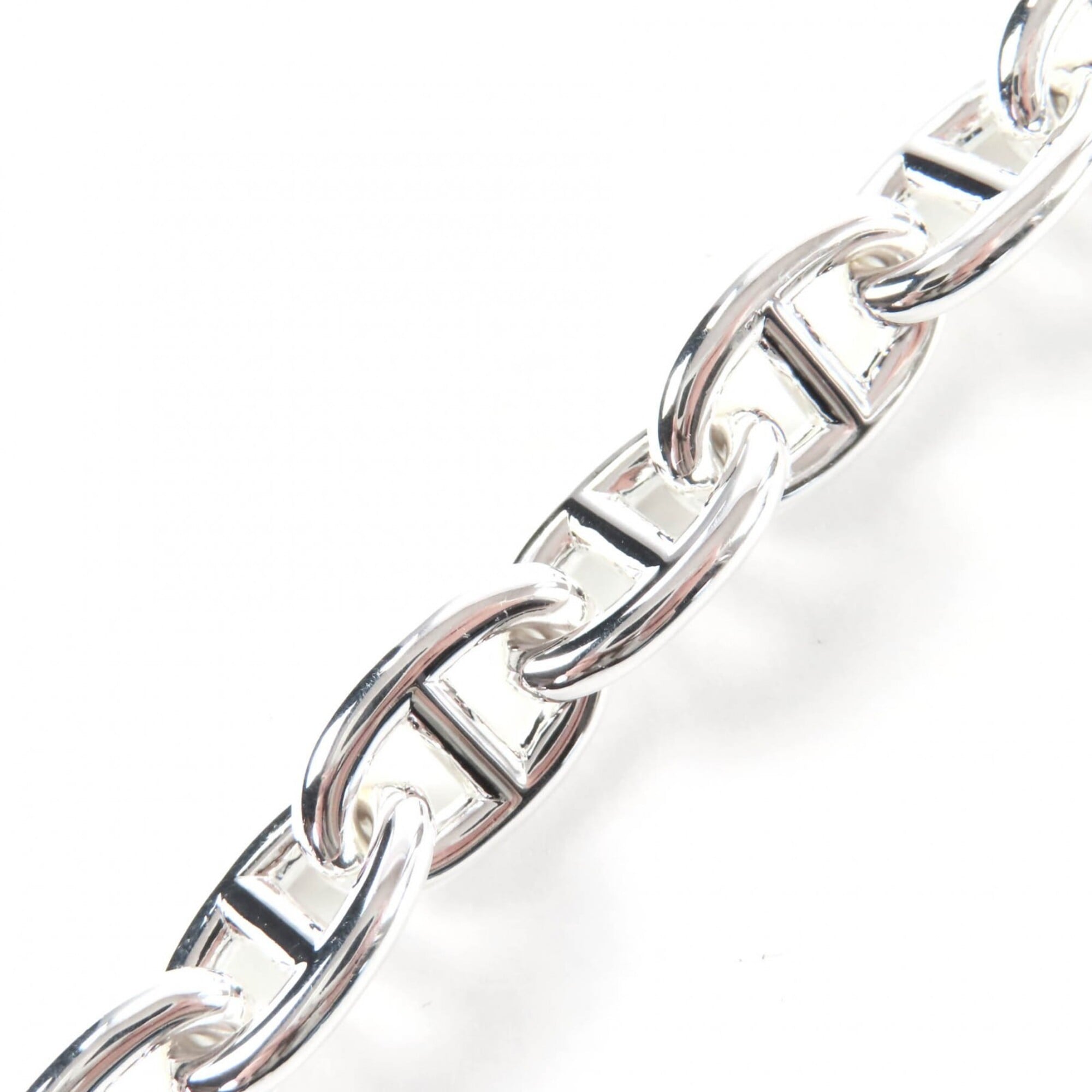 HERMES Chaine d'Ancre MM AG925 Bracelet, 13 links, Silver, Made in France, 2023 model, Weight: 50.05g, Women's — Like New