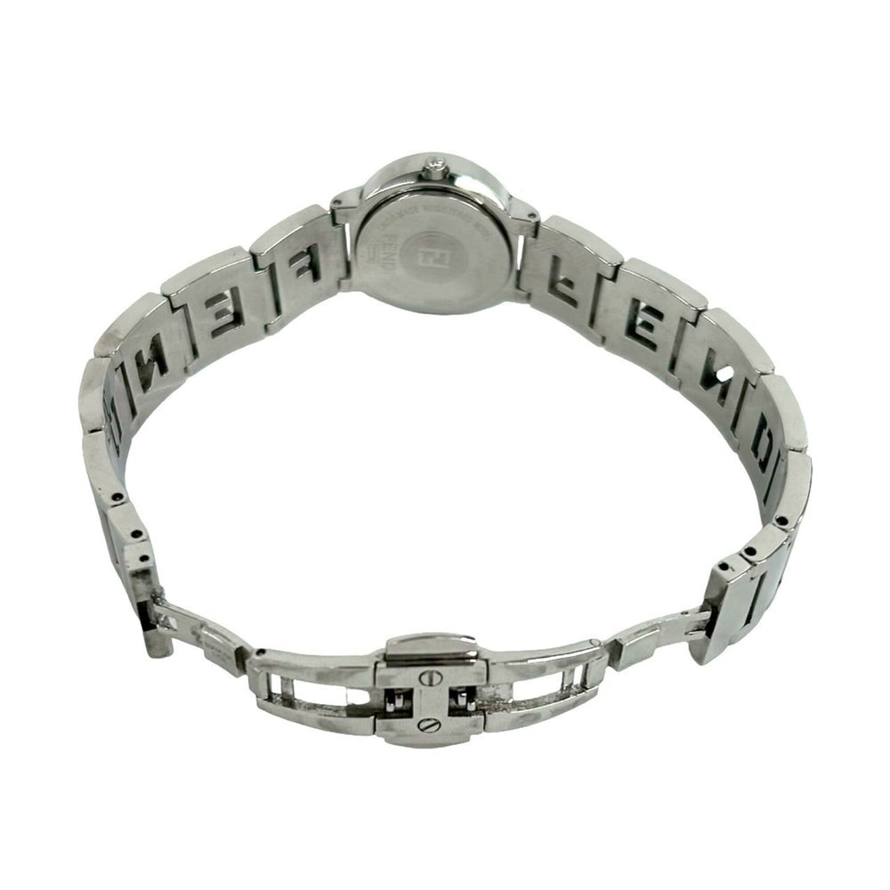 FENDI 3050L Logo Stainless Steel Quartz Wristwatch, Silver, 31132 — Good