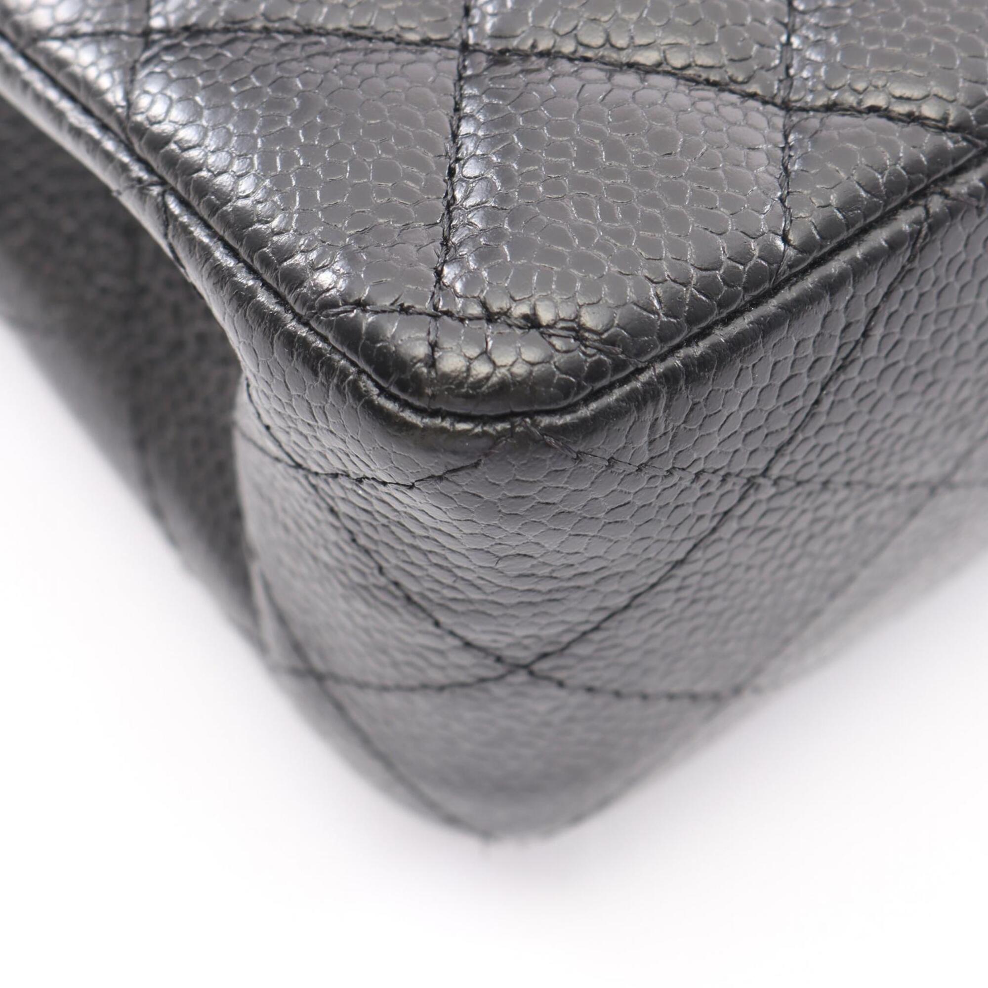 Chanel Matelassé Double Flap Shoulder Bag/Handbag, Caviar Leather (Grained Calfskin), Women's, Black, A01113 — New - Store Return