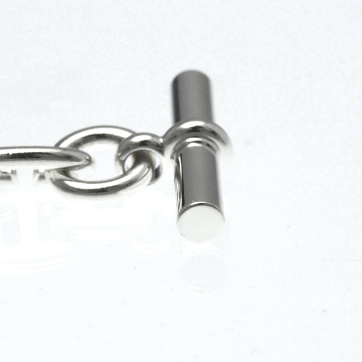 Hermes Chaine D'Ancre MM Silver 925 No Stone Link Bracelet Silver