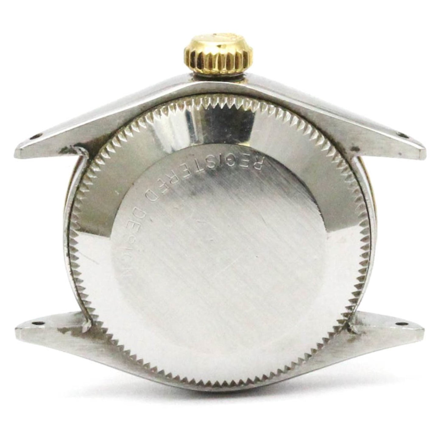 ROLEX Oyster Perpetual Date 6517 18K Gold Steel Ladies Watch Vintage Head Only